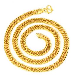 Men's 18k Gold Plated Cuban Necklace new Vietnam sand gold necklace male boss Chain