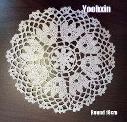 Modern Lace crochet table place mat cloth cotton placemat tea Cup coaster dining coffee doily pad drink mug wedding kitchen