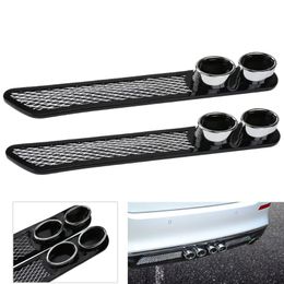 2pcs Car Plastic Dummy Dual Exhaust Pipe Stickers Car Styling Accessory Exhaust Muffler Tip Pipe Auto Accessories High Quality216r