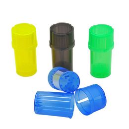 Wholesale Plastic Smoke Grinder Multicolor Herb Grinder Two Layer Plastic Reservoir Smoking Accessories AC012
