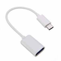 White/Black Type C OTG Cable Adapter USB 3.1 Type-C Male to USB 2.0 A Female OTG Data Cable Cord Adapter 16.5cm