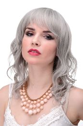 wigs Light Grey women's Cos Wavy Hair wigs 50cm