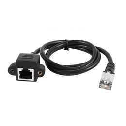 Freeshipping 10pcs Male extension cable network cable adapter panel RJ 45 female 60 cm mount