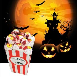 Halloween Horror Popcorn with Animals Eyes Spider Mice Frightening Simulation Decoration Gags&pratical Jokes Toys for Kids Gift