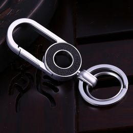 Hot Sale Men Keychains Bag Pendant Key Chain Holder Ring Car Jewellery Quality Gift Metal Genuine Leather Party Gift