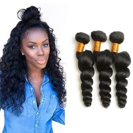 7A Unprocessed Cuticle Aligned Brazilian Hair loose Wave Weft Remy Human Hair Extensions Peruvian Indian Malaysian Dyeable