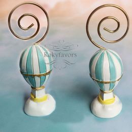 100PCS Air Ballon Place Card Holder Baby Shower Travel Theme Wedding Favours Kids Birthday Table Decoration Supplies