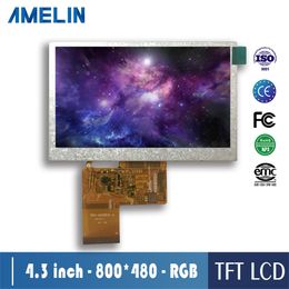 4.3 inch 800*480 tft lcd module display with RGB interface screen and IPS viewing angle