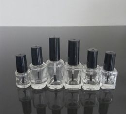 5ml 10ml 15ml Transparent Glass Nail Polish Bottle with Lid and Brush Mini Empty Cosmetic Make-up Container SN1434