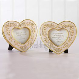 100PCS Gold Heart Mini Frame Place Card Holder Wedding Favors Party Table Decor Event Gift Bridal Shower Ideas