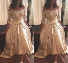 Off White Tea Length Dress