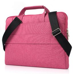 Laptop PC Handbag Shoulder Bag Briefcase for DELL HP LENOVO Macbook ASUS 13 15 Inch Protective Zipper Bags with Strap