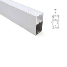 50 X 1M sets/lot Office lighting led profile and super deep aluminum extrusion with power storage for hanging or pendant lighting