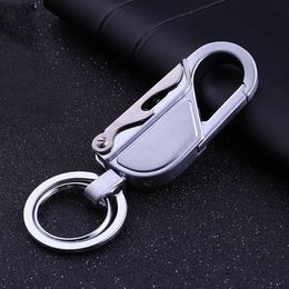 Hot Top quality Metal Keychain metal High-End LED Function Men Car Key Chain key Ring Best Gift Jewellery For Birthday Gift