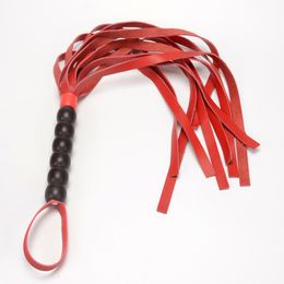 Flirting Whip Genuine Leather Floggers with Braided Handle Role Play Gorgeous Unwound Spanking Whips kit High Quality