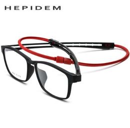 Adjustable Optical Glasses Frame Men 2018 TR90 Magnet Sports Square Hanging Neck Magnetic Prescription Eyeglasses Myopia Eyewear