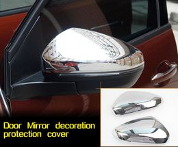 High quality ABS chrome 2pcs car door mirror decortive cap rearview protective cover for peugeot 4008,Citroen C5 aircross 2018-2020