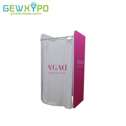 High Quality Trade Show Booth Lightweight Tension Fabric Fitting Room With Printed Banner,Portable Pop Up Dressing Room