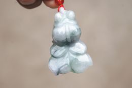 Beautiful natural (blue field) color jade, hand-carved - exquisite goldfish, (more than one year). Talisman necklace pendant.