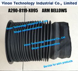 (1pc) Fanuc Alpha 0iD Arm Bellows A290-8119-X095, edm ARM BELLOWS for CNC WIRE CUT EDM MACHINES A2908119X095 Lower Arm Bellows 0iD2,0iE