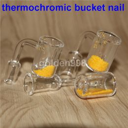 sale Quartz Thermochromic Bucket Banger 10mm 14mm 18mm Male Female Color Changing Quartz Thermochromic Banger Nails For Glass Bongs Dab Rigs