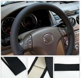 Hot Car Steering Wheel Cover Braid on the Steering Wheel Microfiber Skid-Proof Cover Entire Single Connector 36-38cm Car-styling
