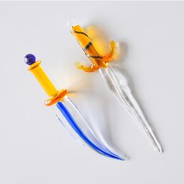 Factory Price colorful glass dabber dabble new Smoking pipe knife Smoke Accessory dabber sword dabber