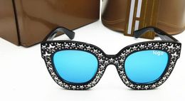 Luxo Quadrado Óculos De Sol Das Mulheres Itália Marca Designer de Diamante óculos de Sol Das Senhoras Do Vintage Oversized Shades Óculos Femininos Óculos EyewearA0116