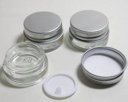5g high quality glass cream jar with Aluminium lid,5ML wide mouth cosmetic container,eye cream cosmetic packaging SN1356