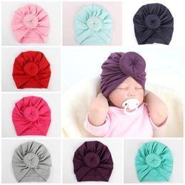 Arab Knot Turban Cap Baby Girl Caps Cotton Kids Beanie Solid Knot Bucket India Hat Boys Hats Scarf Traditional scarf