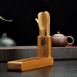 Tea Spoon Kit Box Folding Tea Tools Set 120 Degrees Folding Rotation Tea-leaf Clean Clip tea-set Preferred