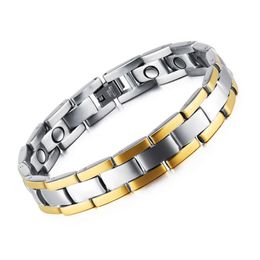 Health Magnet Bracelets For Men Wholesale Business Titanium Steel Fitness Bangle Men's Bracelets With Factory Price