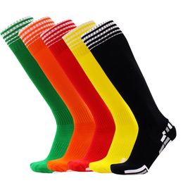 Soccer Socks Men Football Stocking Over knee Stripes Absorption Anti Slip Outdoor Sports Socks Towel Bottom Running Sock Unisex