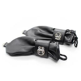 Bondage Ankle-Slave-Handcuff-Boxing-Leather-Glove-Restraints-Cosplay-Club-Harness-Hot #E07