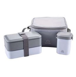 High Quality Japanese Bento Box Bento Lunch box Water Soup Mug Insulated Lunch Cooler Tote Bag Food Container Microwave