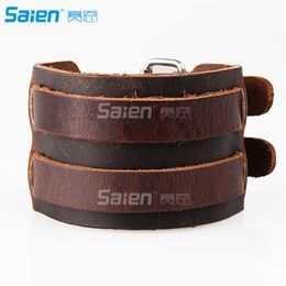 Arm & Leg Warmers Brown Wrap Bracelets for Men and Women, Multi-strand Wood Beads Leather Wristbands