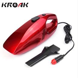 KROAK Mini Car Vacuum Cleaner 12V 75W Portable Handheld Wet Dry Dual-use Super Suction Dust Cleaner Catcher Collector