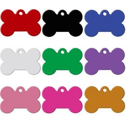 Dog Tag Metal Blank Military Pet Dog ID Card Tags Aluminum Alloy Army Dog Tags No Chain Mixed colors SN1809