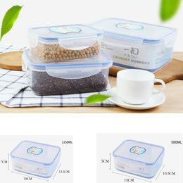 500ml 1150ml Plastic storage box set microwave lunch box refrigerator storage takeaway sealed lunch box Kitchen Storage Organisation GGA686