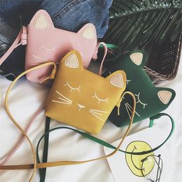 Baby Purses Girls Cross-body Bags 2018 Korean Fashion Kids Girls Shoulder Bags Fashion Children Cartoon Cat Mini Bag Christmas Gifts 8Colors
