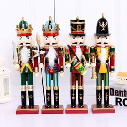 Christmas wooden home decoration 30cm Nutcracker Puppet Soldiers for Christmas Creative Ornaments and Feative Party Christmas gift