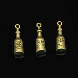 27pcs Zinc Alloy Charms Antique Bronze Plated wine bottle Charms for Jewellery Making DIY Handmade Pendants 27*8*8mm