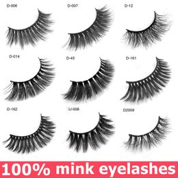 3D Mink False Eyelashes Eye makeup Extension 100% Real Mink Natural Thick False Fake Eyelashes Eye Lashes Makeup 3 pairs/box dropshipping