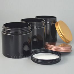 Black Refillable Cream Jar Solid Perfumes Makeup Container With Bronze/Black/Gold Aluminum,Empty Cosmetic Containers