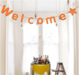 3meter Welcome paper Flag Party bell garland Decoration Banner Bunting for birthday wedding event baby shower decor