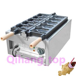 Snacks Food Processing automatic fish waffle maker kitchen equipment commercial taiyaki making machine 12 piece per time