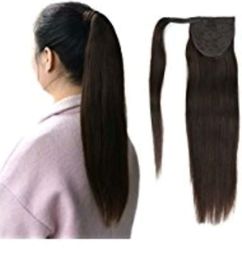 Remy african hair horse Pony tail Clip In Ponytail Human Hair 1b Color Ponytail kiny Straight Human Hair 100g-160g