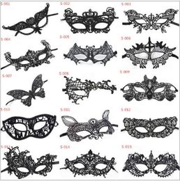 Black Sex Lace Mask Sexy Women Lace Fabric Dance Party Mysterious Retro Masks Masquerade Mask Costume Half Face Mask For Cosplay Party