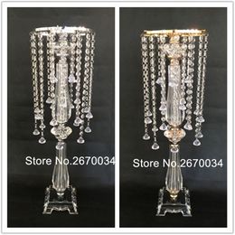 High quality wedding stages crystal pillars/ crystal Decoration wedding mandaps/ crystal acrylic candlesticks