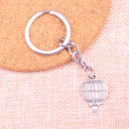 15 un - Hot Air Balloon Charms DE PLATA Hot Air Balloon Colgantes 17x30mm